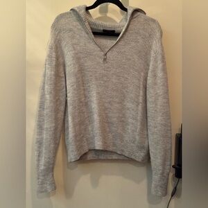 Quince Light Gray Alpaca Half Zip